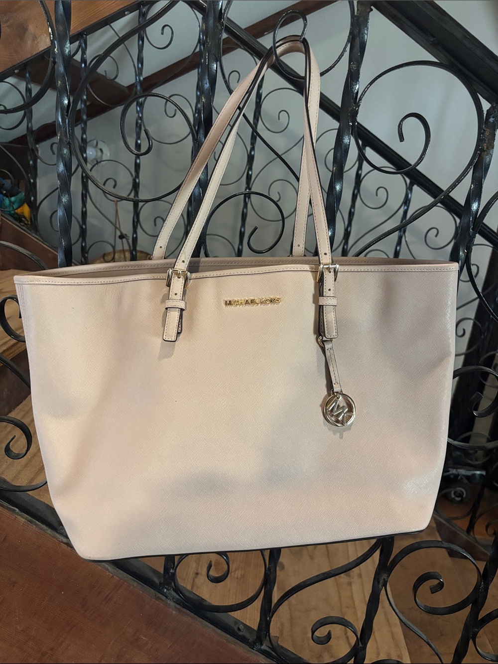Michael Kors Pale Pink Saffiano Tote
